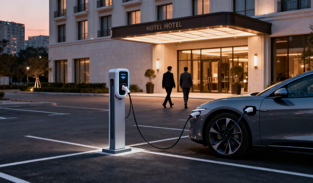 Commercial EV chargers for workplace and fleet vehicles
